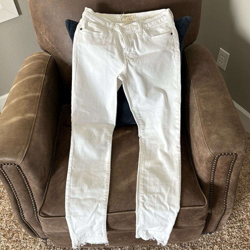 Current Elliot White Skinny Jeans